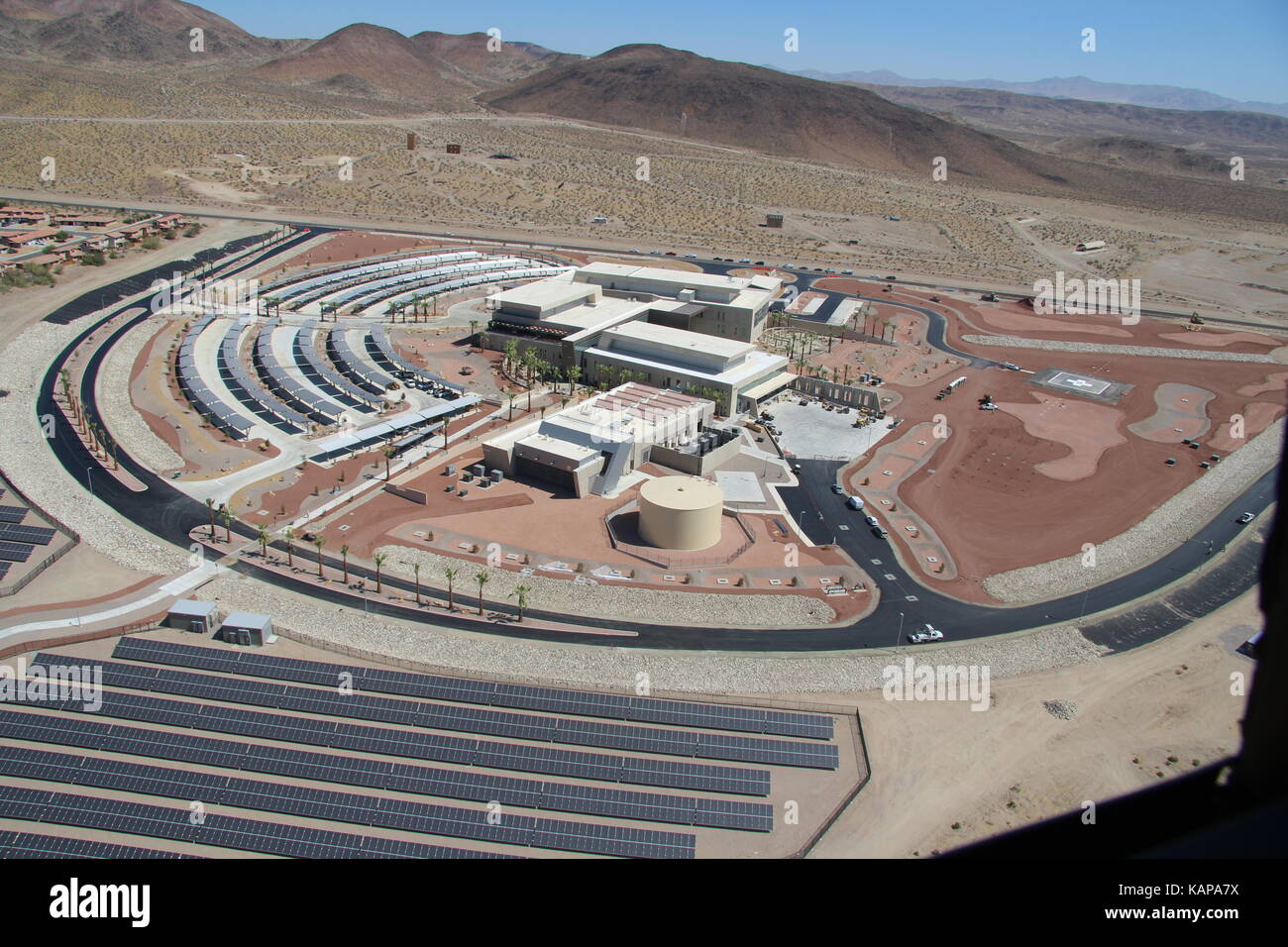 Weed Army Community Hospital, as seen in this June 2017 photo, is the Department of Defense’s first LEED-Platinum, carbon-neutral medical facility Stock Photo