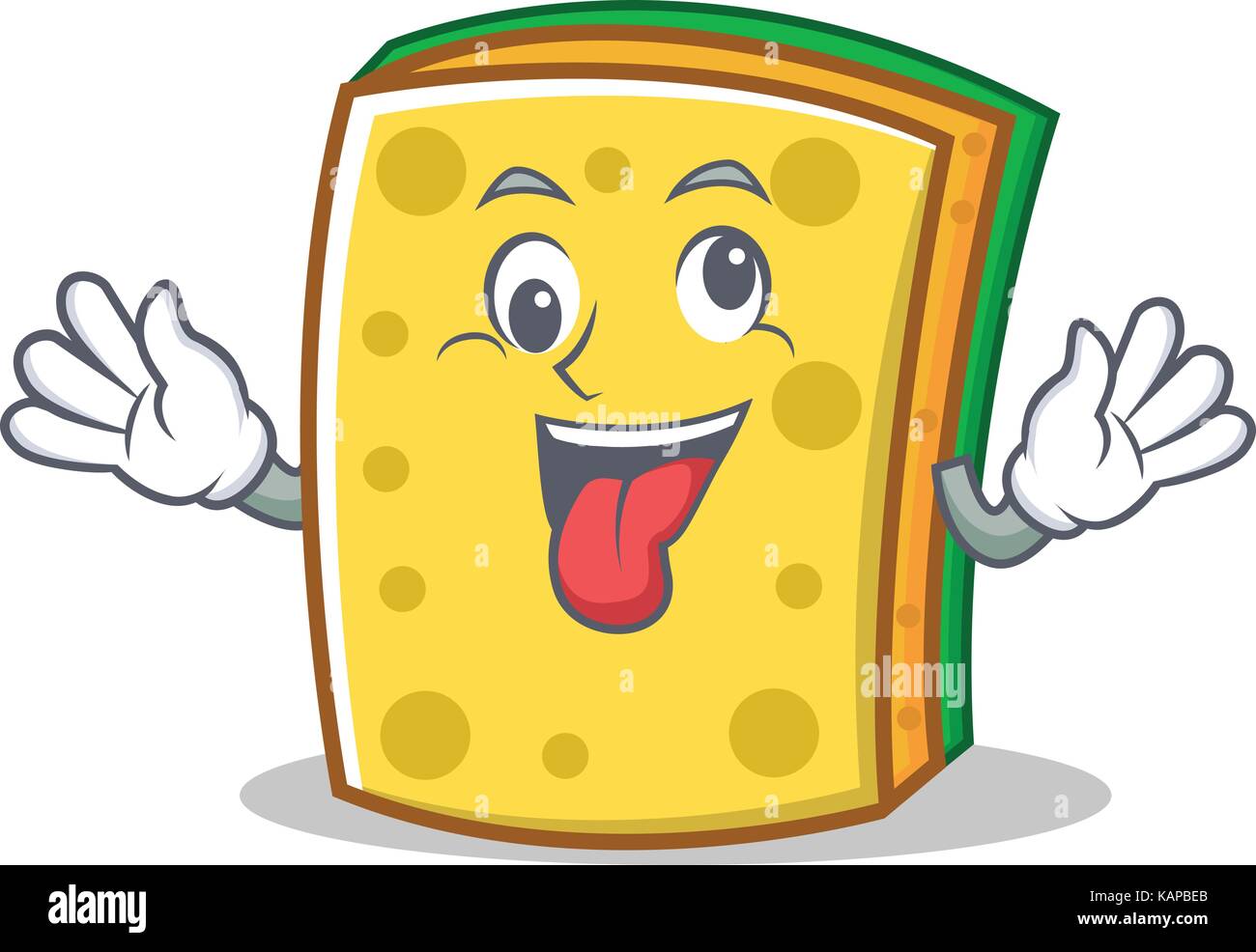 Crazy sponge cartoon character funny Stock Vector Image & Art - Alamy