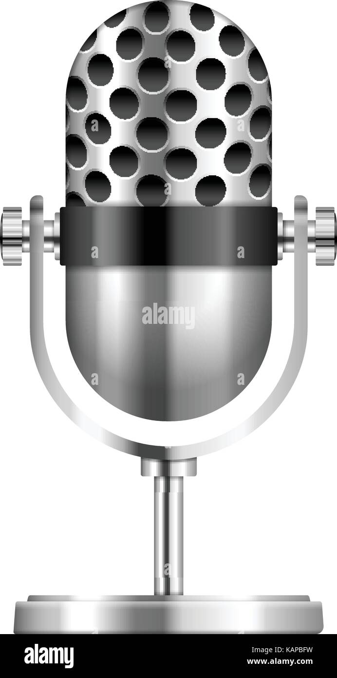 Microphone on a white background. Vector illustration Stock Vector ...