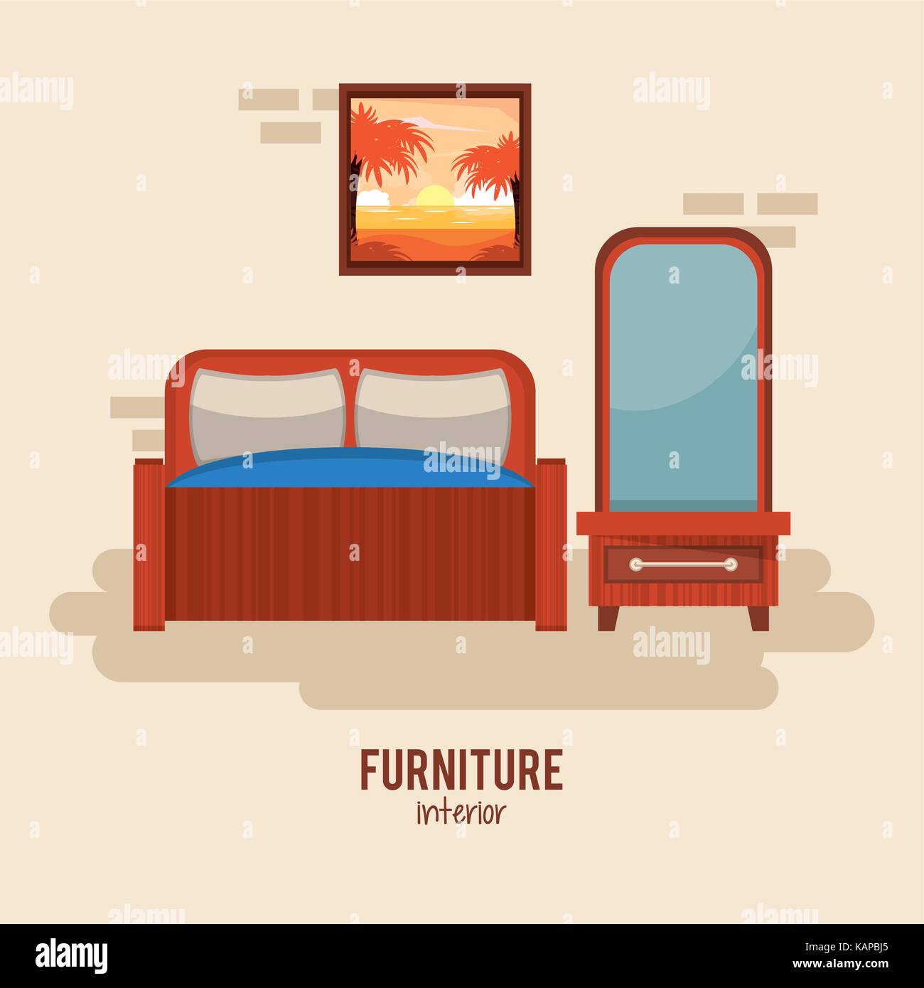 Furniture home interior Stock Vector Image & Art - Alamy
