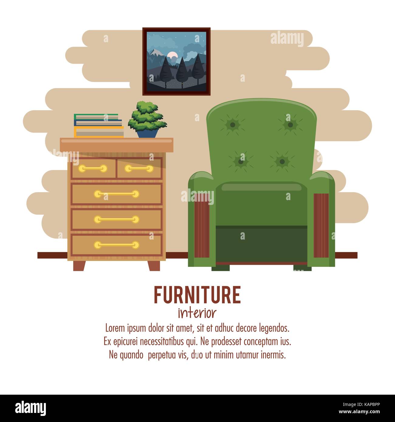 Furniture home interior Stock Vector Image & Art - Alamy
