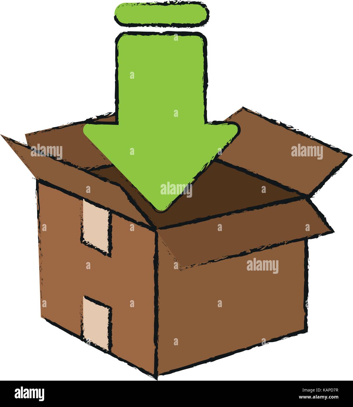 Downloading in box Stock Vector Image & Art Alamy