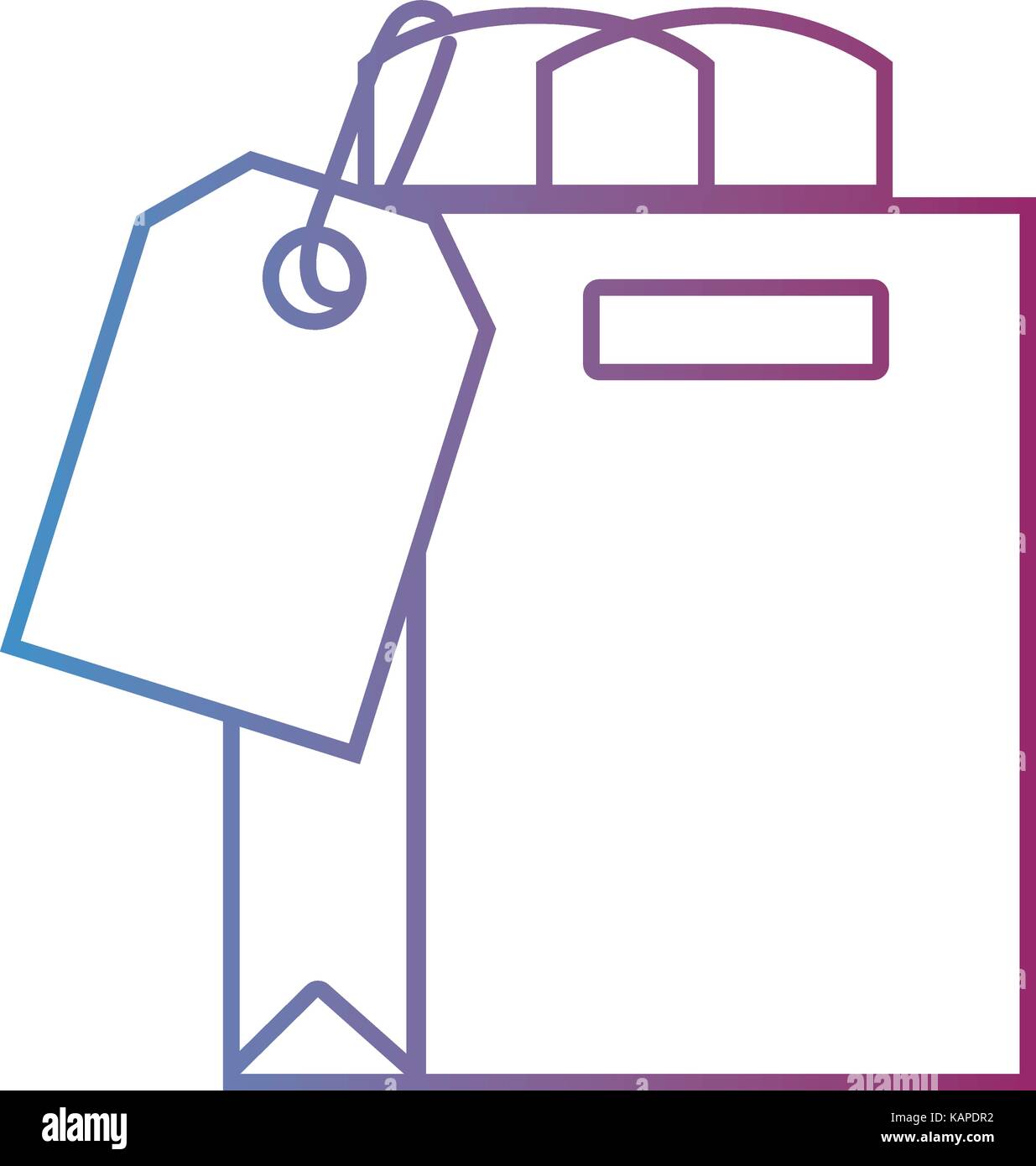 line shopping bag with tag to marketing strategy Stock Vector Image ...