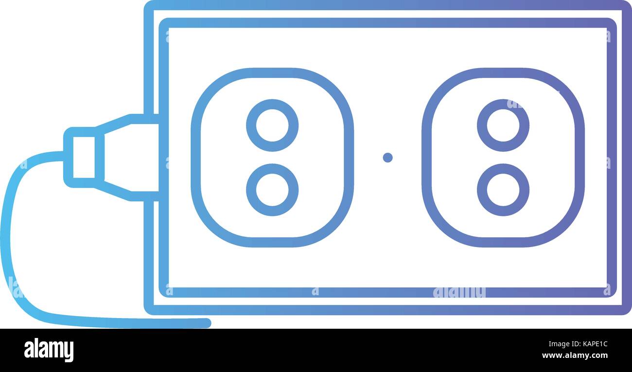 line electric plug power technology connect Stock Vector Image & Art