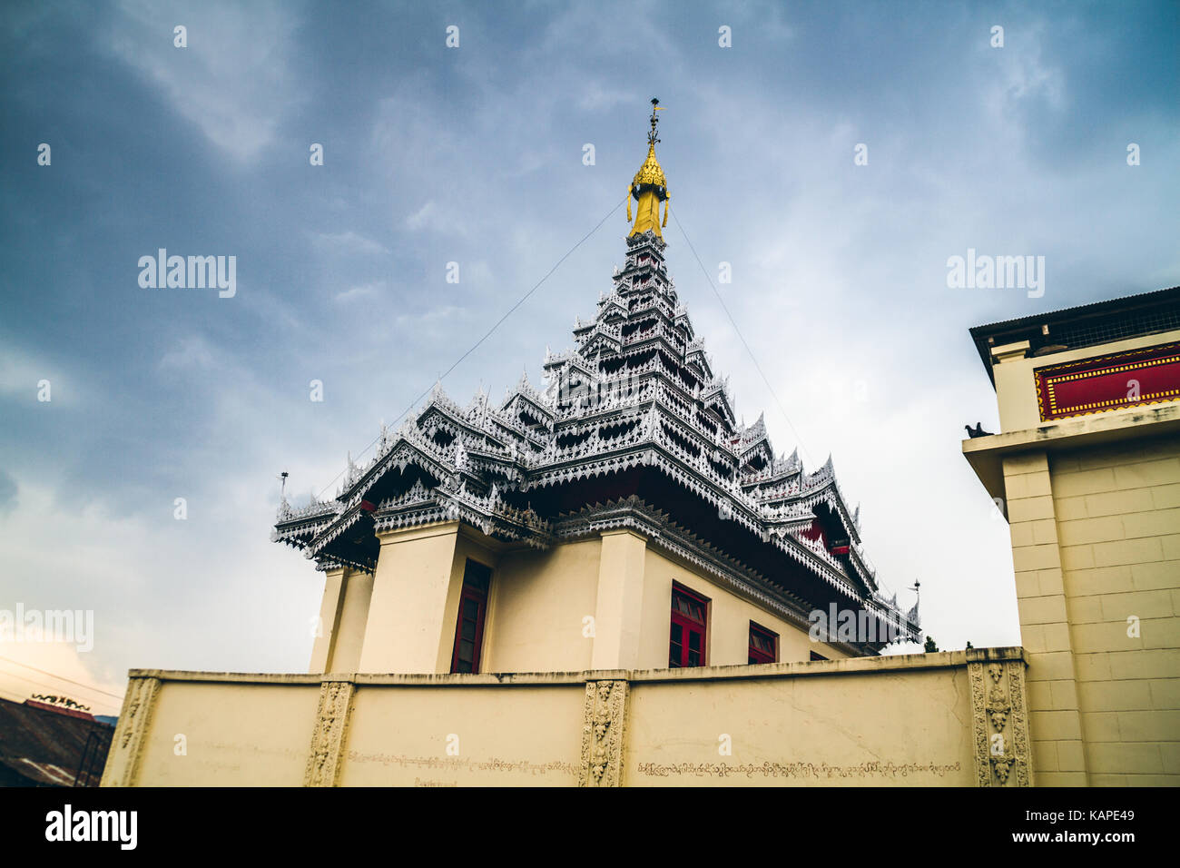 Kyainge Tong, Myanmar - March 10: Ancient Pagoda Statue In Side Temple Is A Popular Tourists Attraction On March 10, 2017 In Kyainge Tong Myanmar. Stock Photo