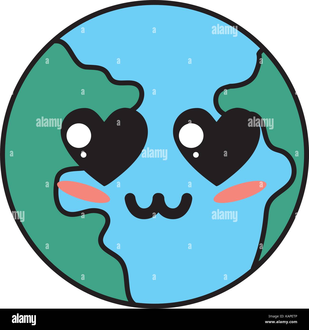 World planet earth kawaii character Royalty Free Vector