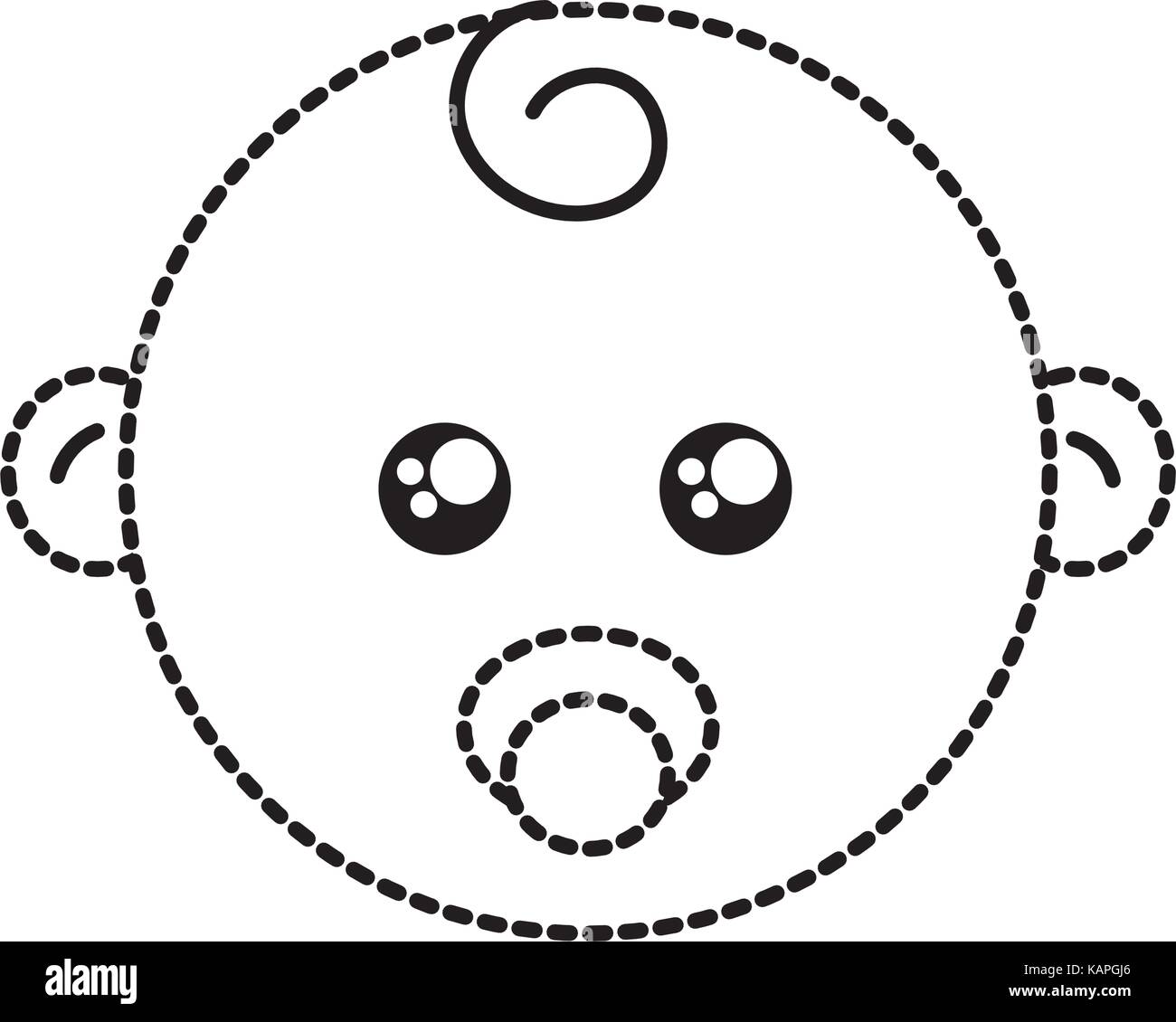 dotted shape baby head with acifier design Stock Vector Image & Art Alamy