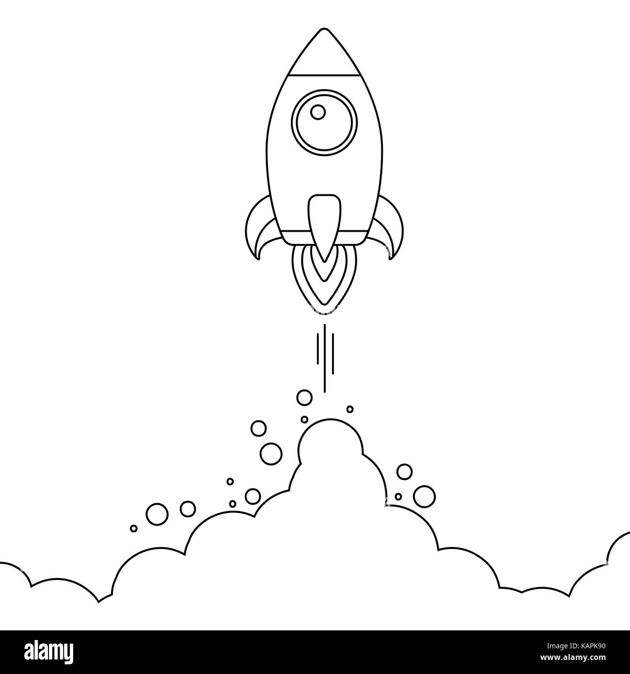 Space rocket ship wallpaper Cut Out Stock Images & Pictures - Alamy