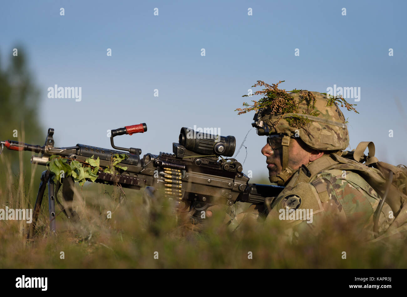NATO enhanced Forward Presence Battle Group Poland Soldiers Stock Photo