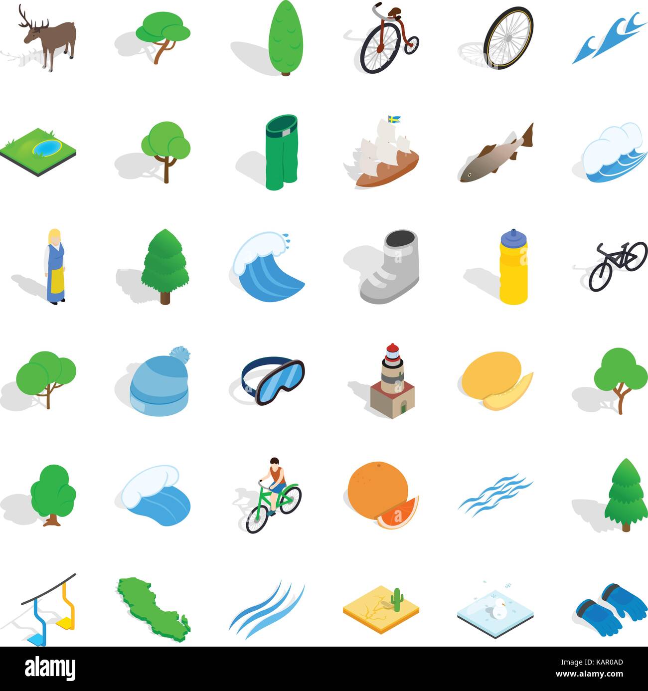 Fish icons set, isometric style Stock Vector Image & Art - Alamy