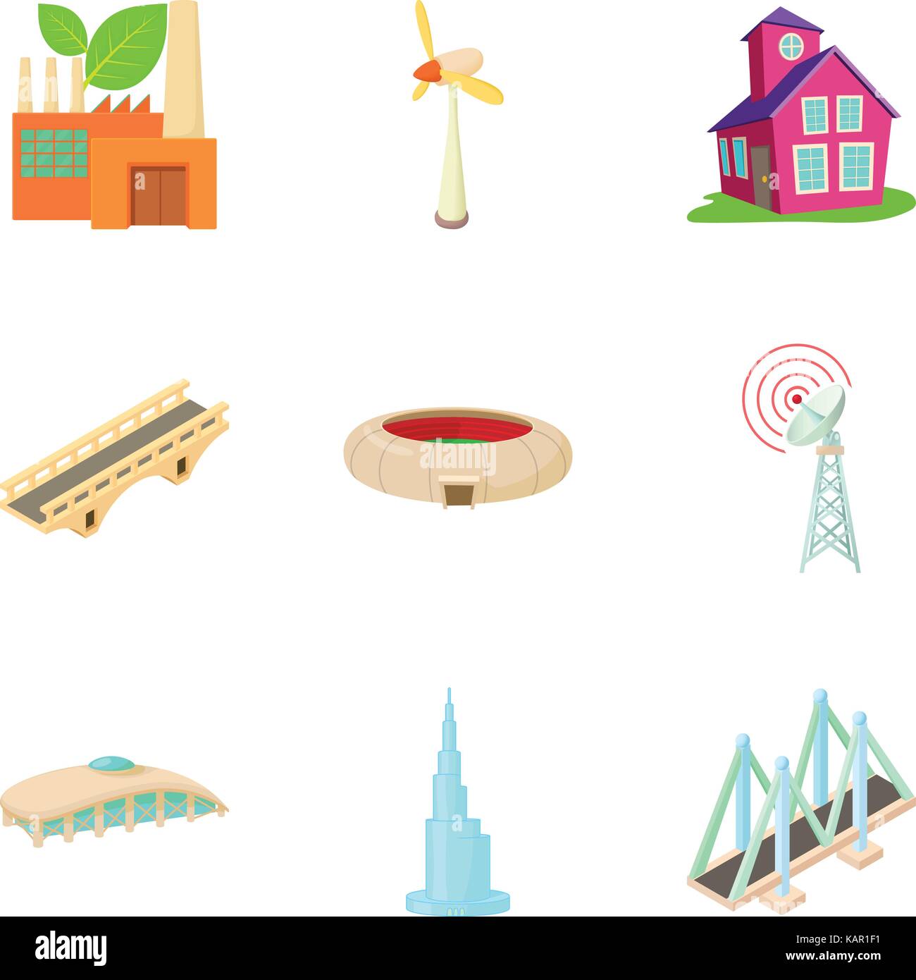 City traffic icons set, cartoon style Stock Vector Image & Art - Alamy