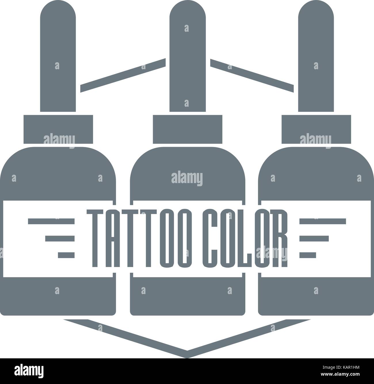 Tattoo color logo, simple gray style Stock Vector Image & Art - Alamy