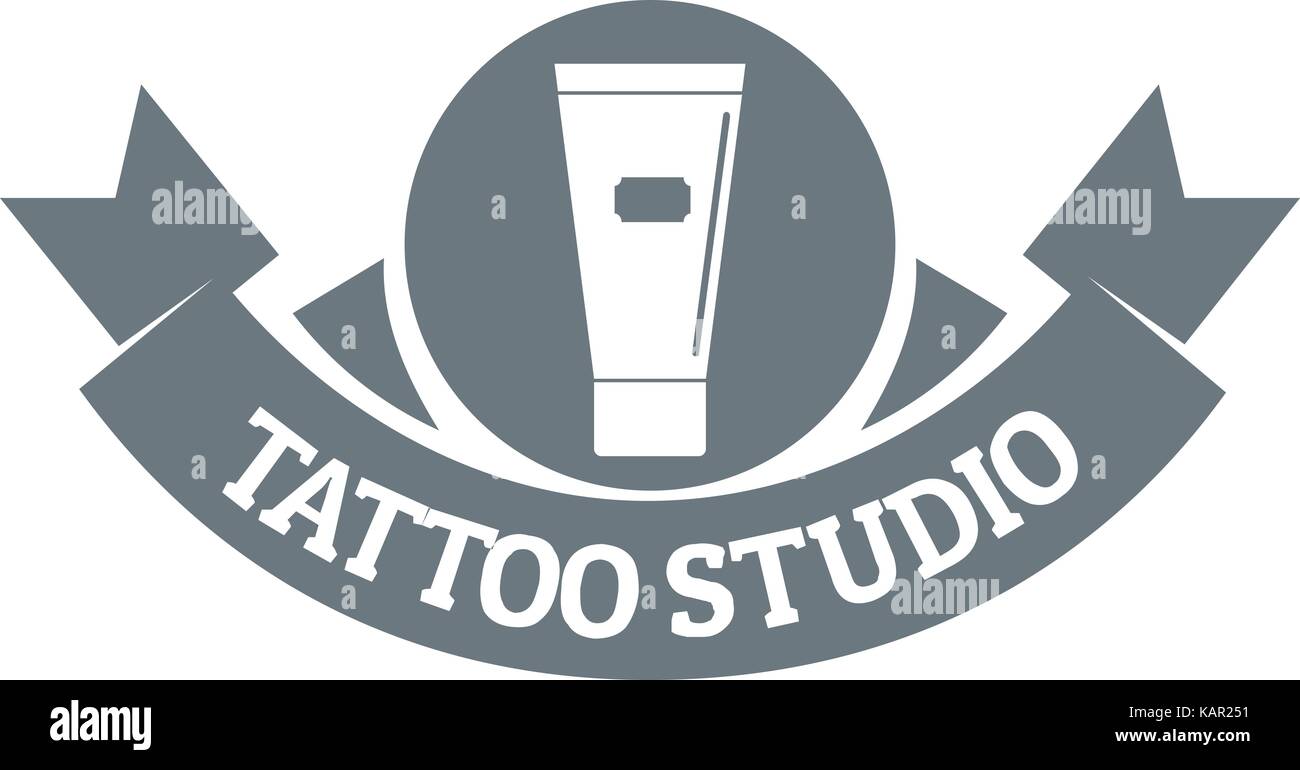 Tattoo studio logo, simple gray style Stock Vector Image & Art - Alamy