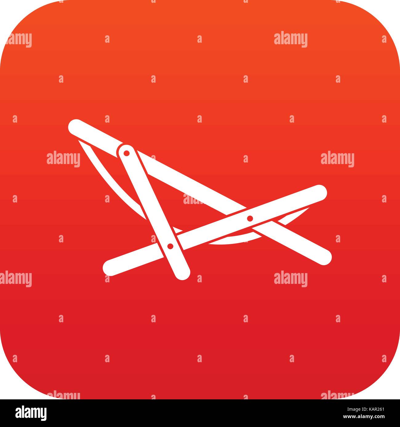 Beach chaise icon digital red Stock Vector Image & Art - Alamy