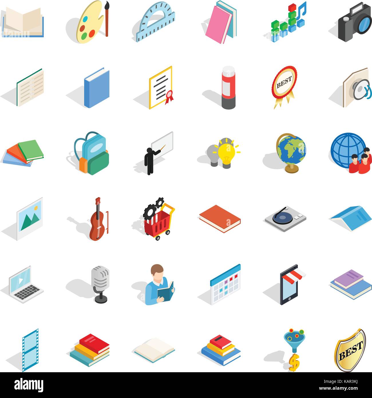 Booklet icons set, isometric style Stock Vector Image & Art - Alamy