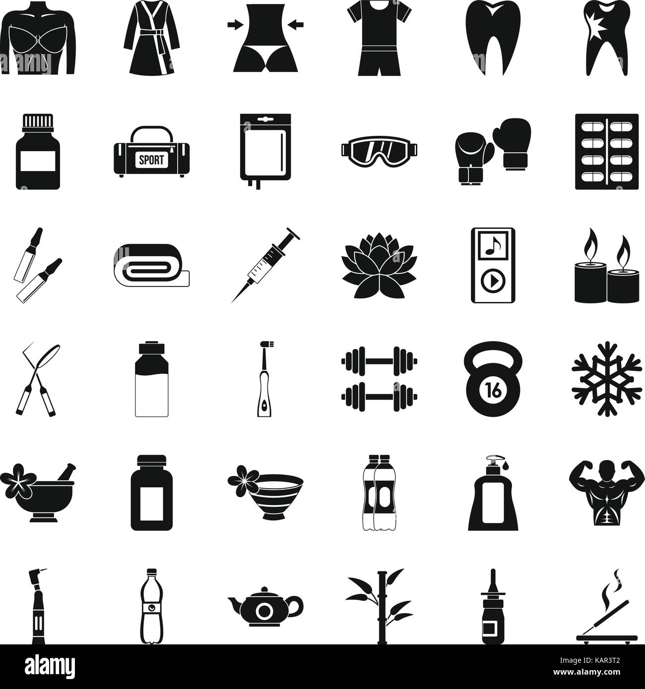 Cardio icons set, simle style Stock Vector Image & Art - Alamy