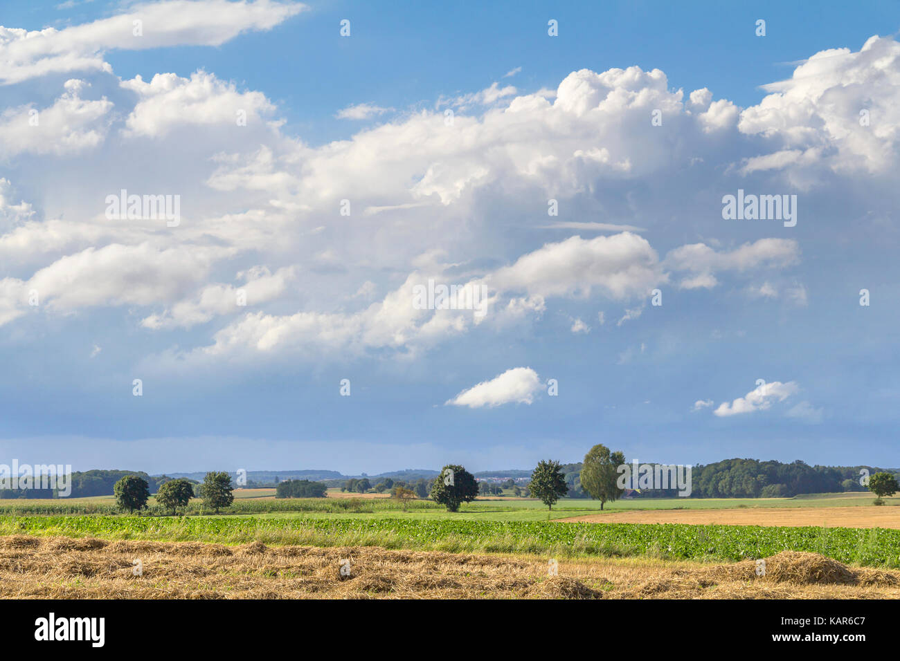 clouded sky in rural agricultural ambiance Stock Photo - Alamy