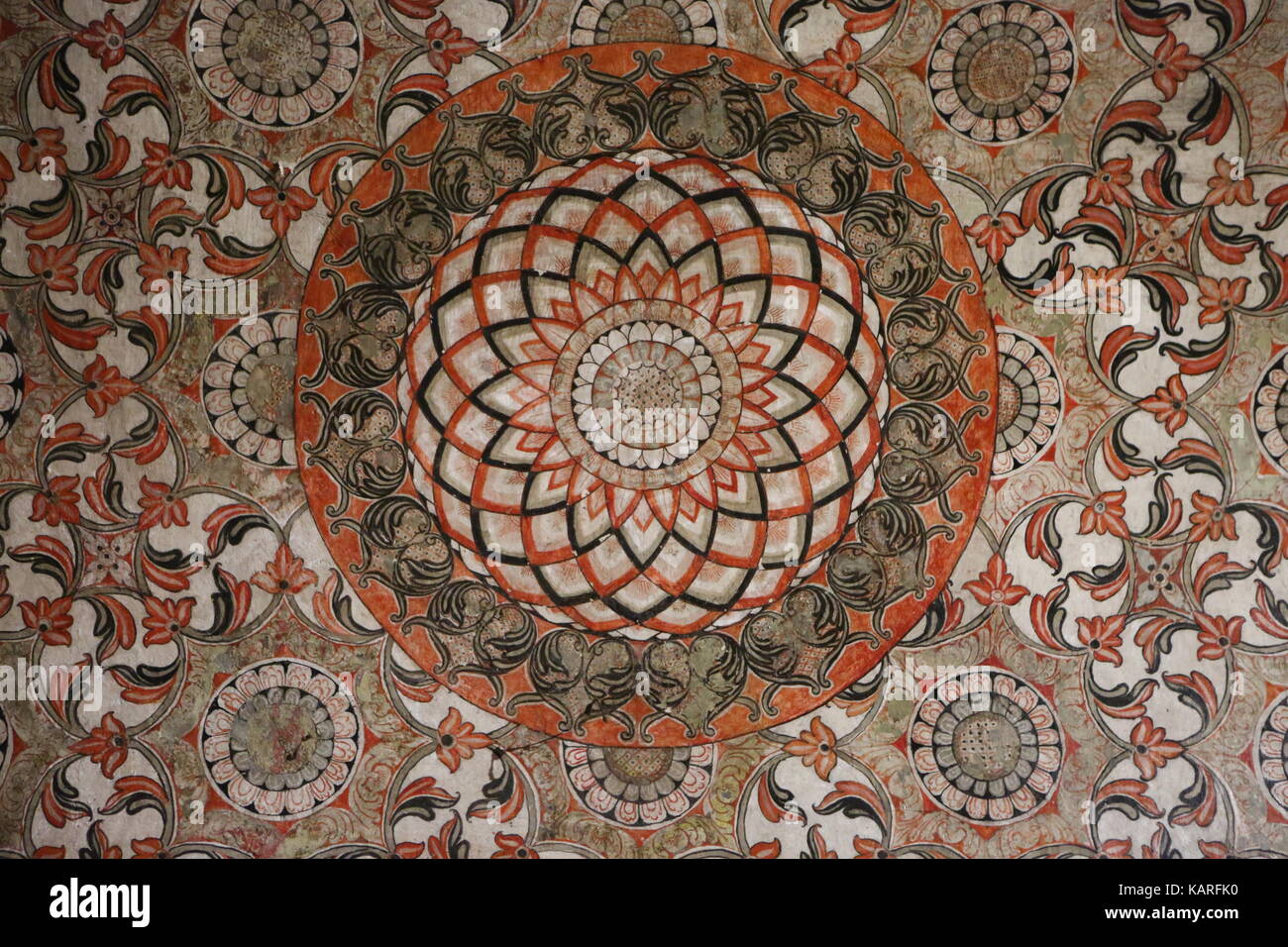 Wandmalereien in Tempel auf Sri Lanka Stock Photo