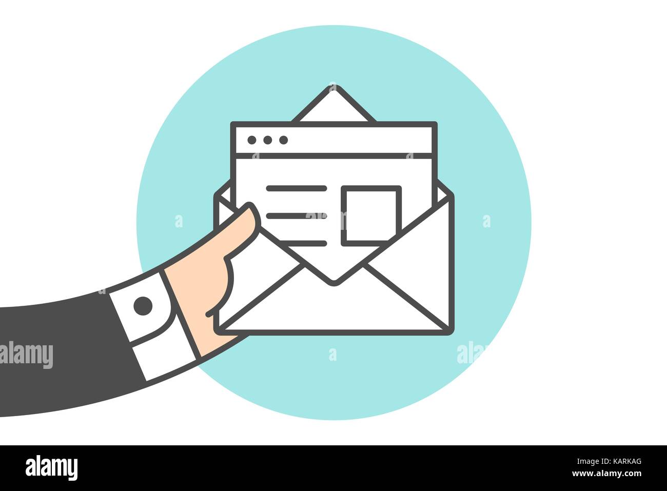 Icon of new open mail envelope Stock Vector Image & Art - Alamy