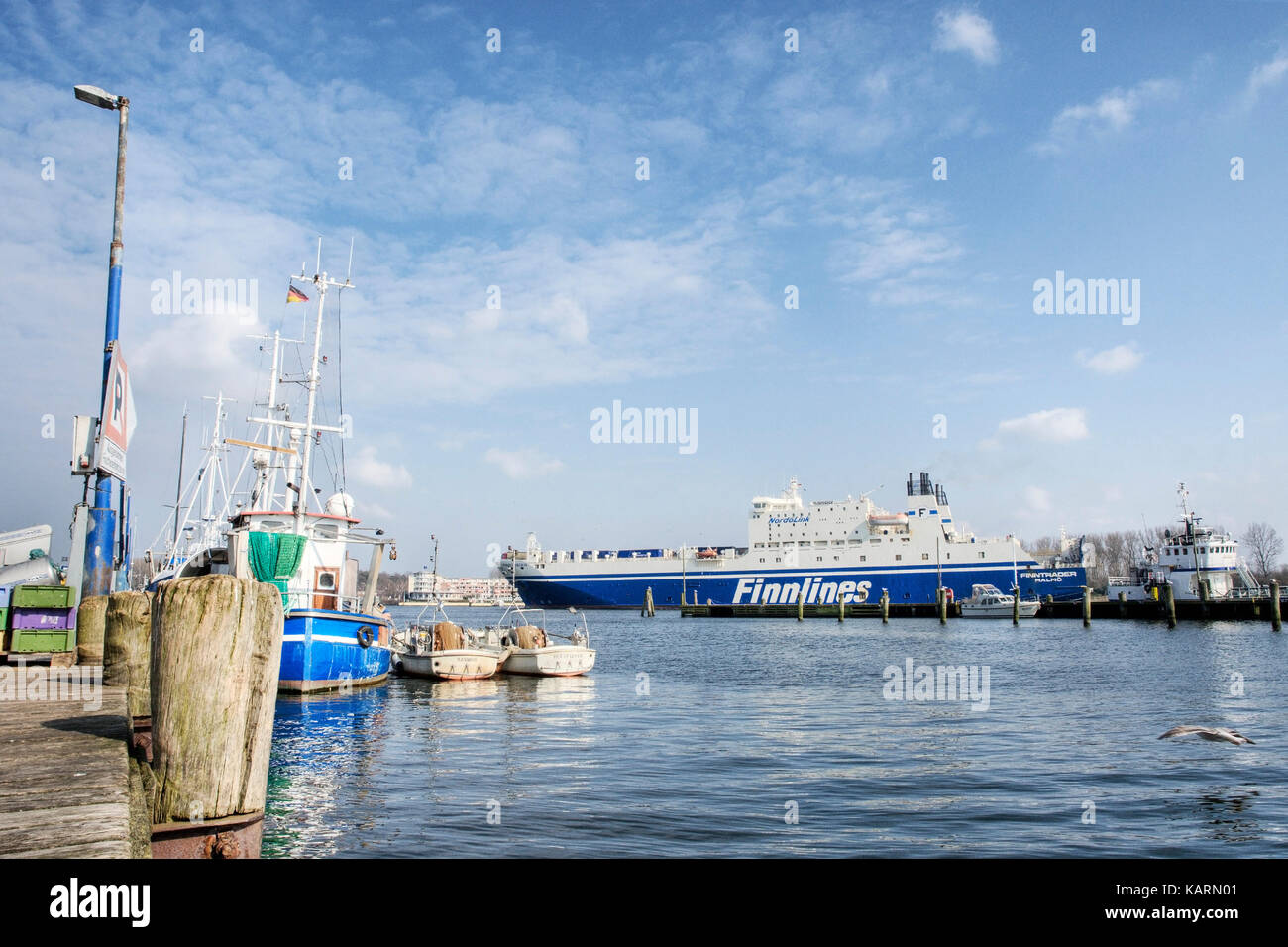 Travem?nde, ships in the harbour, Travemuende, Schiffe im Hafen Stock Photo