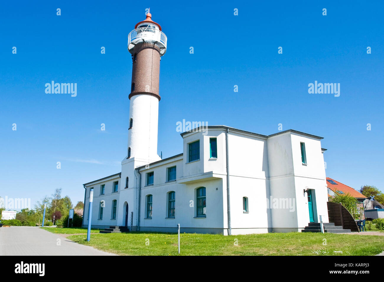 Poel, lighthouse in village Timmen on the island Poel, Leuchtturm in Timmendorf auf der Insel Poel Stock Photo