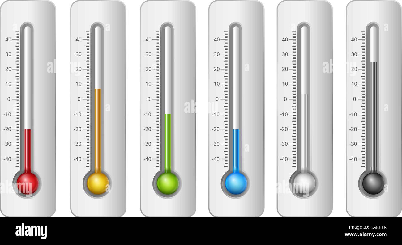 Thermometers in vector Stock Vector