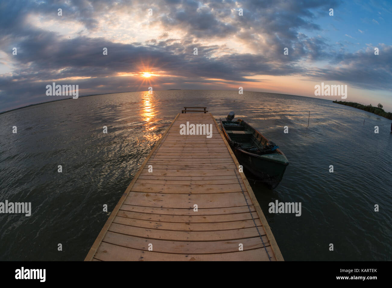 Sarichioi on Razelm lake in Dobrogea Romania Stock Photo - Alamy