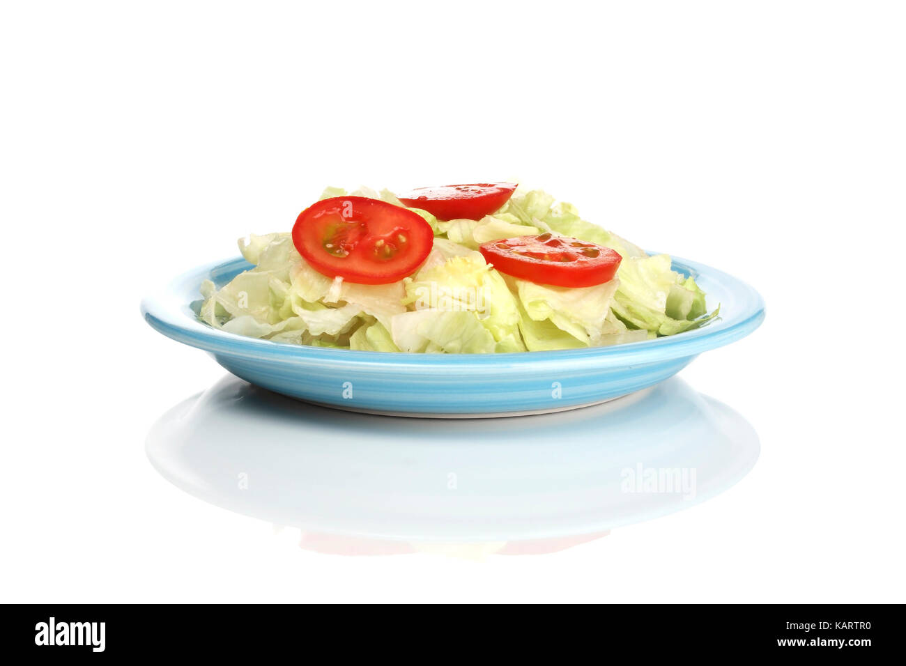 Geesthacht, iceberg lettuce and tomato, Eisbergsalat und Tomate Stock Photo