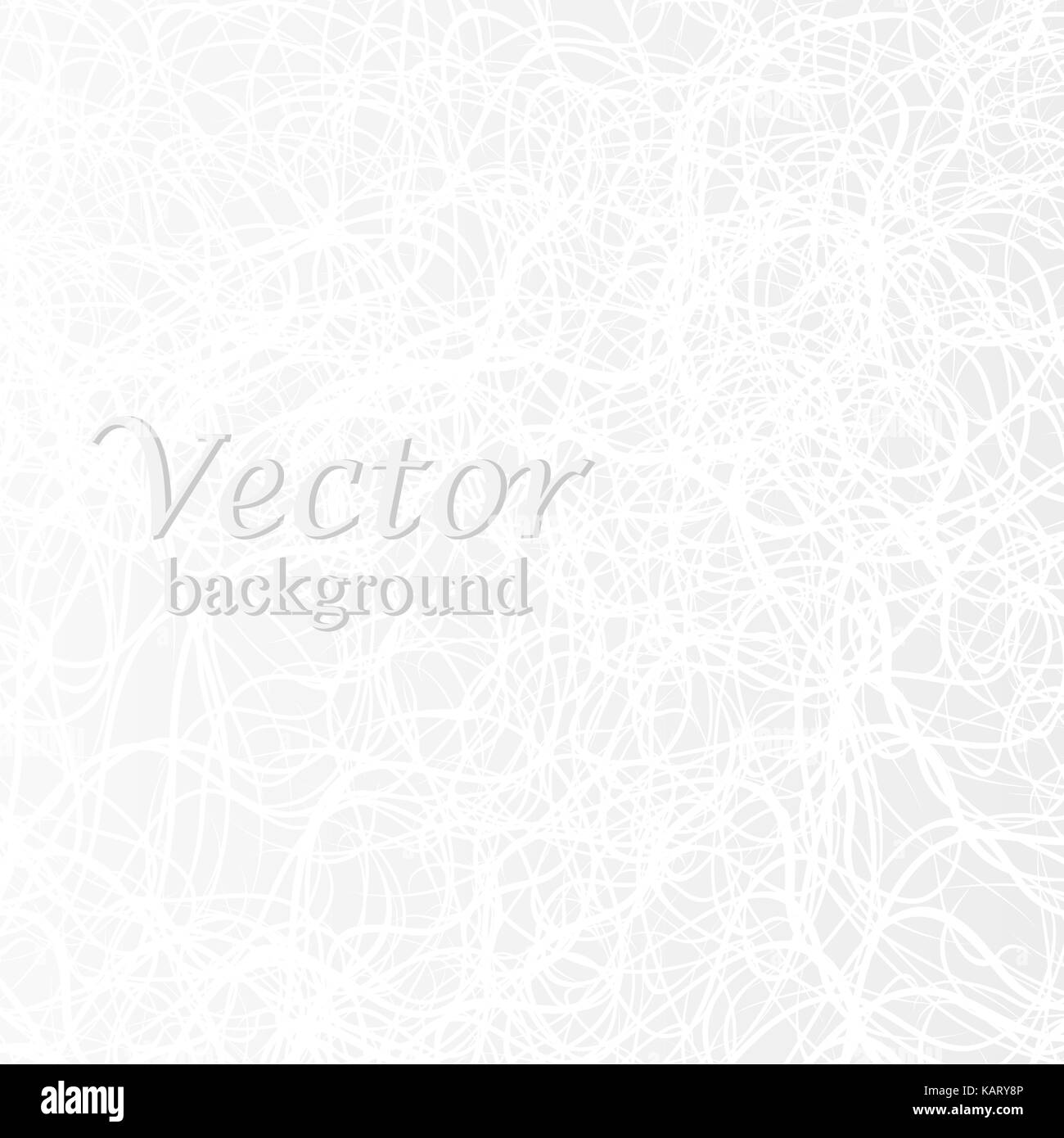 White thread on the gray background. Stock Vector