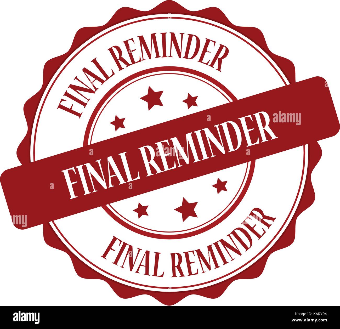 Final reminder red stamp illustration Stock Vector Image & Art Alamy