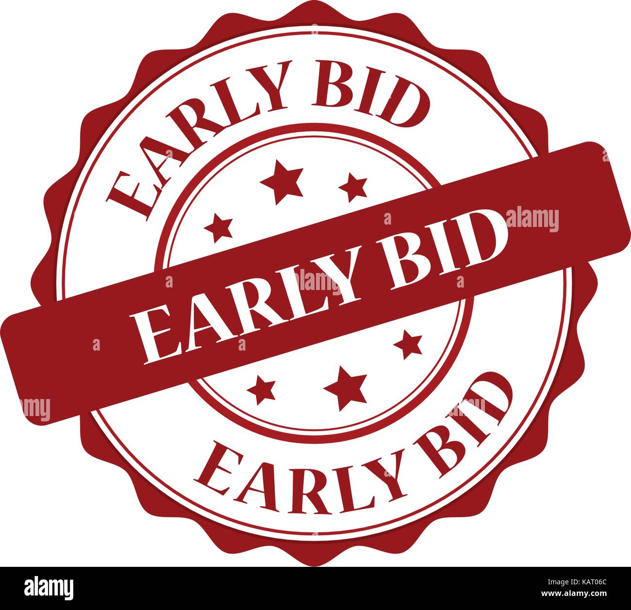 Early bid red stamp illustration Stock Vector