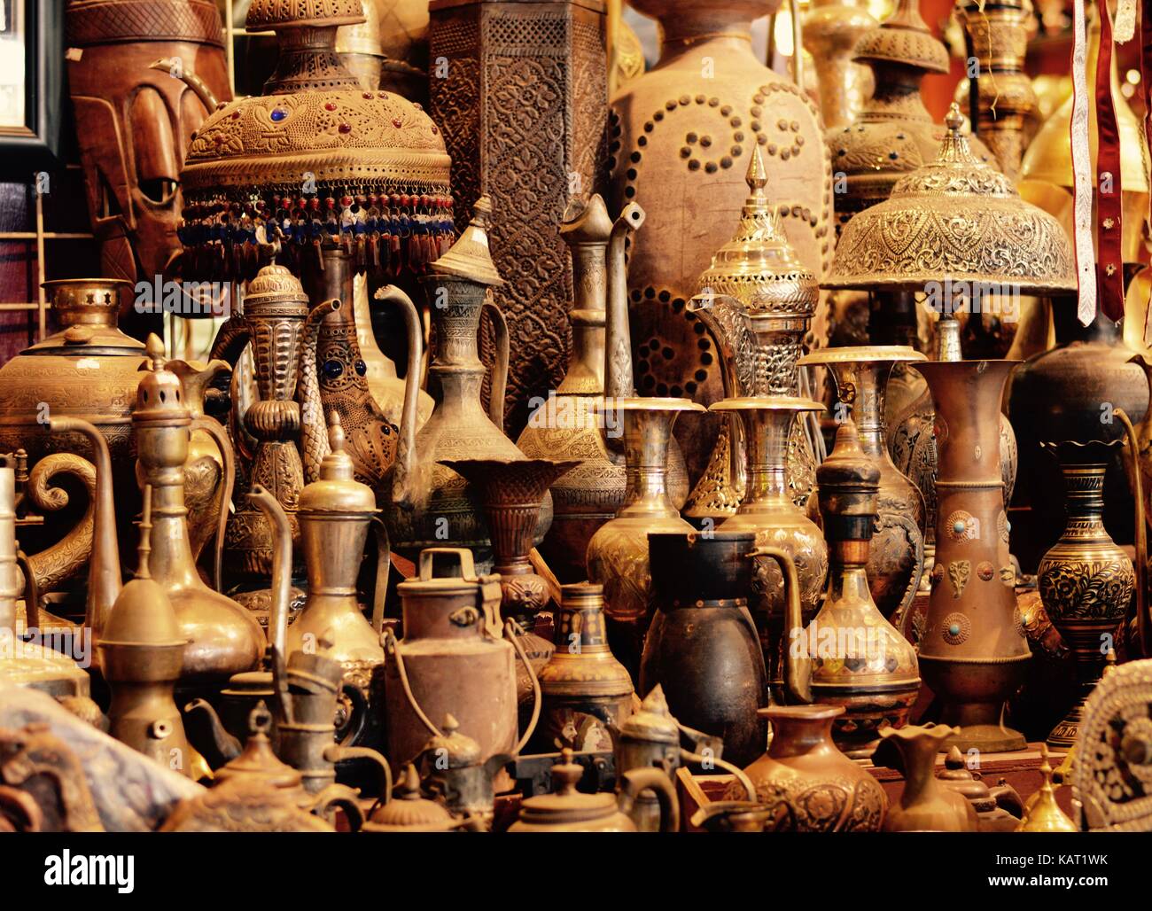 Antique Silver Teapots Stock Photo - Alamy