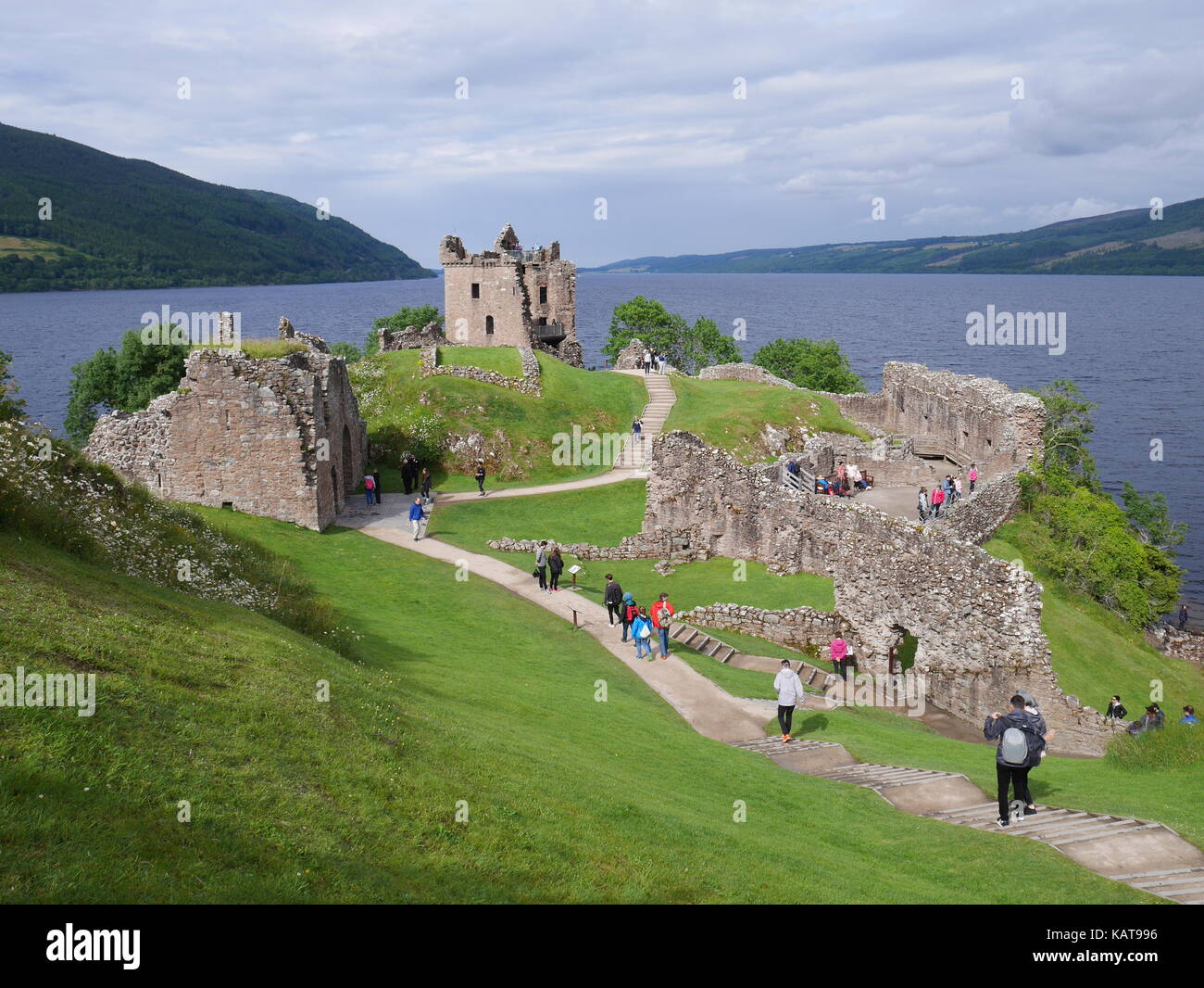 Urquhart Castle by Loch Ness - Scotland Stock Photo