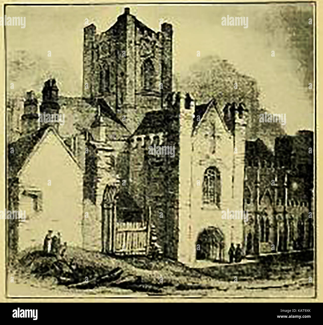 1833 Old Dublin City, Christ Church Cathedral Ireland Stock Photo Alamy