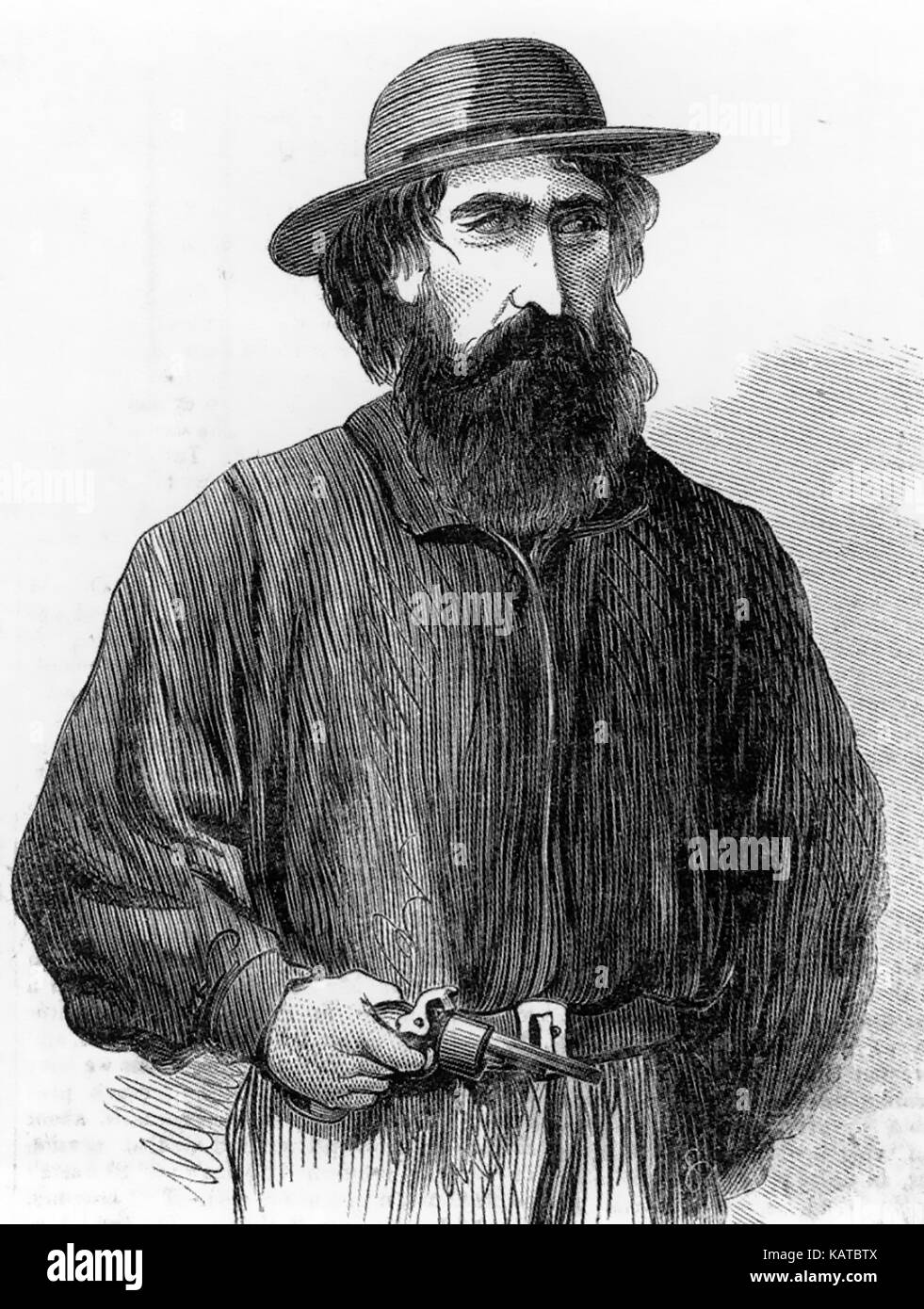 DAN MORGAN (1830-1865) Australian bushranger in 1864 Stock Photo