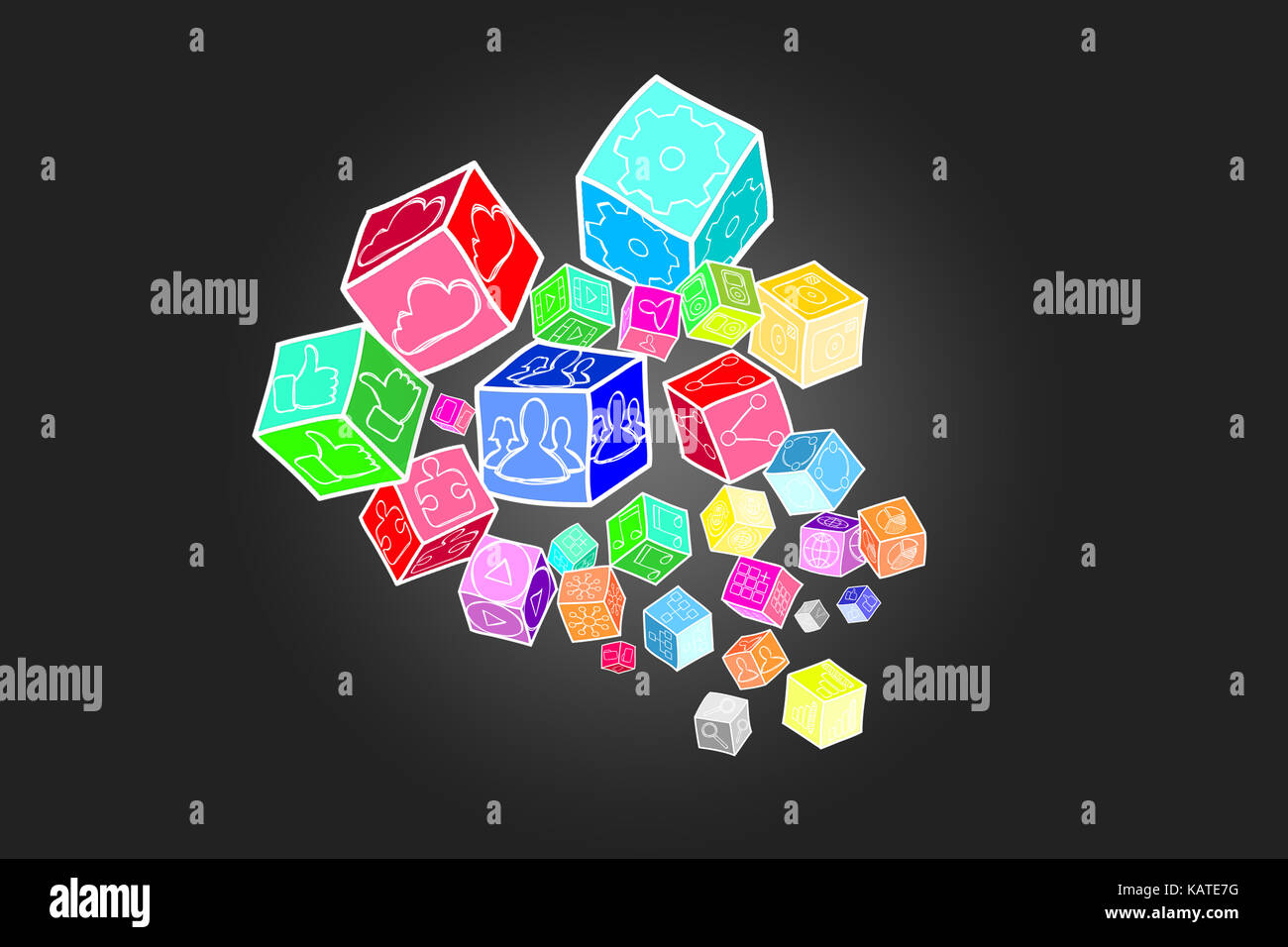 Cube technology data storage hi-res stock photography and images - Alamy