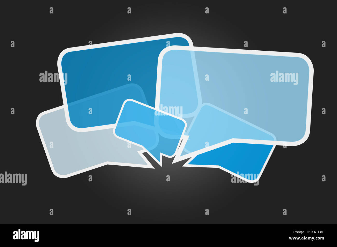 View of a Cloud of message icons isolated on a background - Internet ...