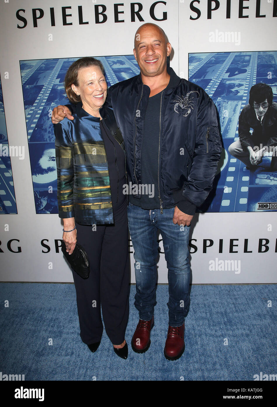 Hollywood, California, USA. 26th Sep, 2017. Delora Vincent, Vin Diesel. HBO's Documentary Film SPIELBERG Los Angeles Premiere held at Paramount Studios.Credit: F. Sadou/AdMedia/ZUMA Wire/Alamy Live News Stock Photo