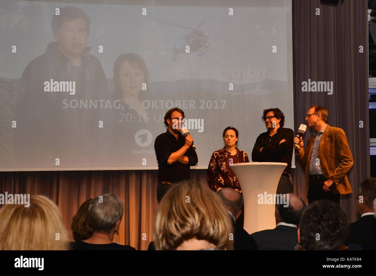 Freiburg, Germany, 26th September, 2017, Premiere 'Schwarzwald Tatort - Goldbach' Credit: mediensegel/Alamy Live News Stock Photo