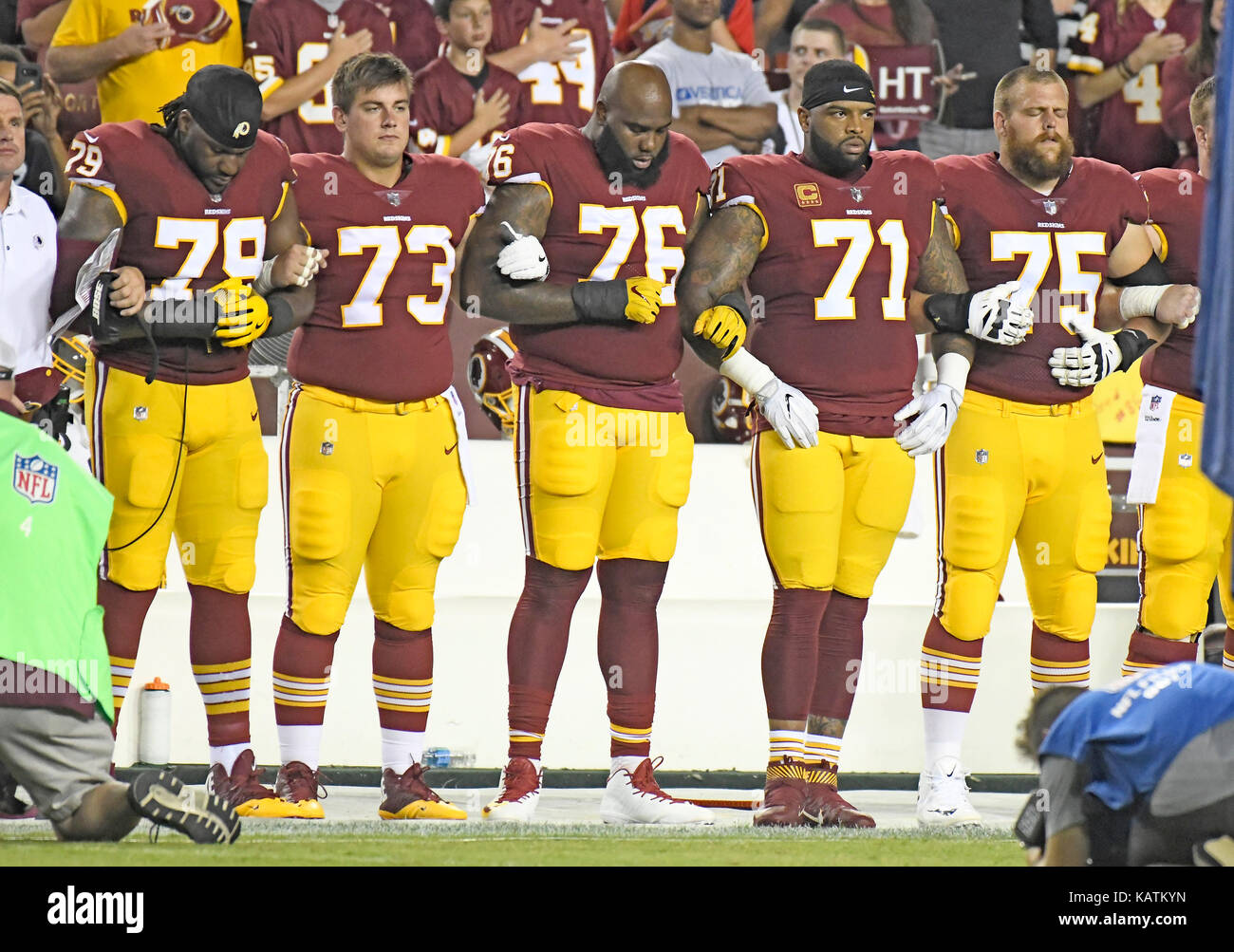 From left to right Washington Redskins offensive tackle Ty Nsekhe (79