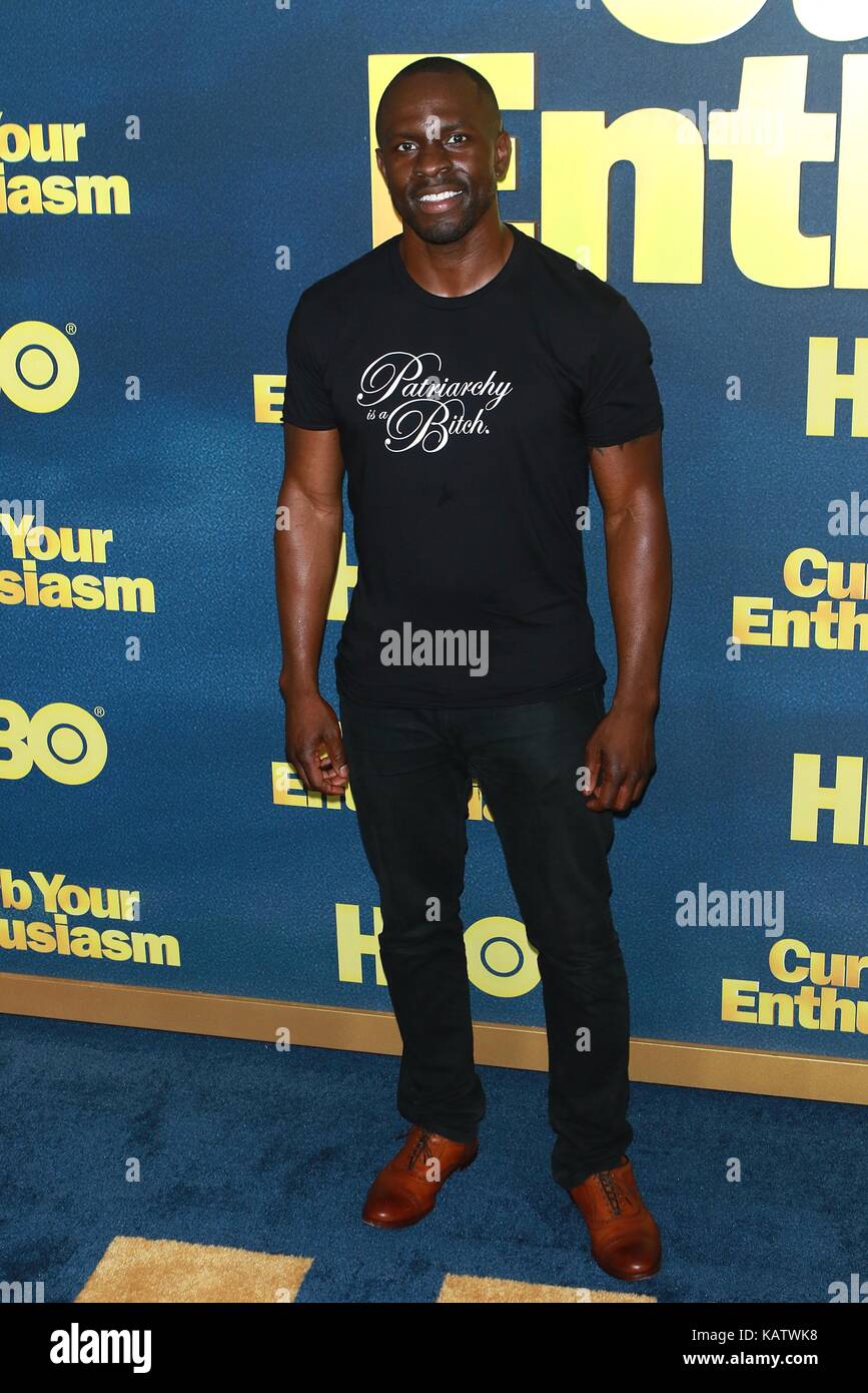 New York, NY, USA. 27th Sep, 2017. Gbenga Akinnagbe at Curb Your Enthusiasm' Season 9 Premiere at SVA Theater on September 27, 2017 in New York City. Credit: Diego Corredor/Media Punch/Alamy Live News Stock Photo