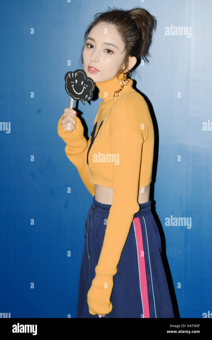 Shanghai, Shanghai, China. 27th Sep, 2017. Shanghai, CHINA-27th September 2017: (EDITORIAL USE ONLY. CHINA OUT).Chinese actress Gulnazar and actor Li Xian attend the Fenty x Puma promotional event in Shanghai, September 27th, 2017. Credit: SIPA Asia/ZUMA Wire/Alamy Live News Stock Photo