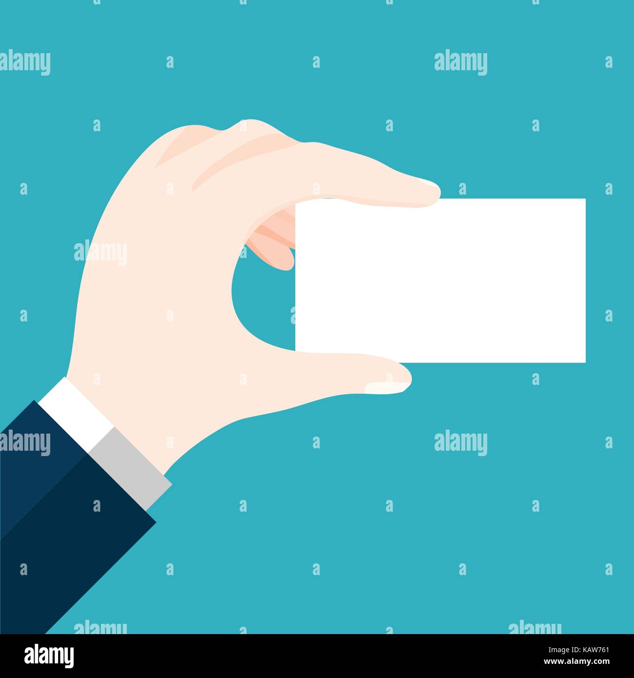 Businessmen holding blank card, Hand holding blank paper. Template for