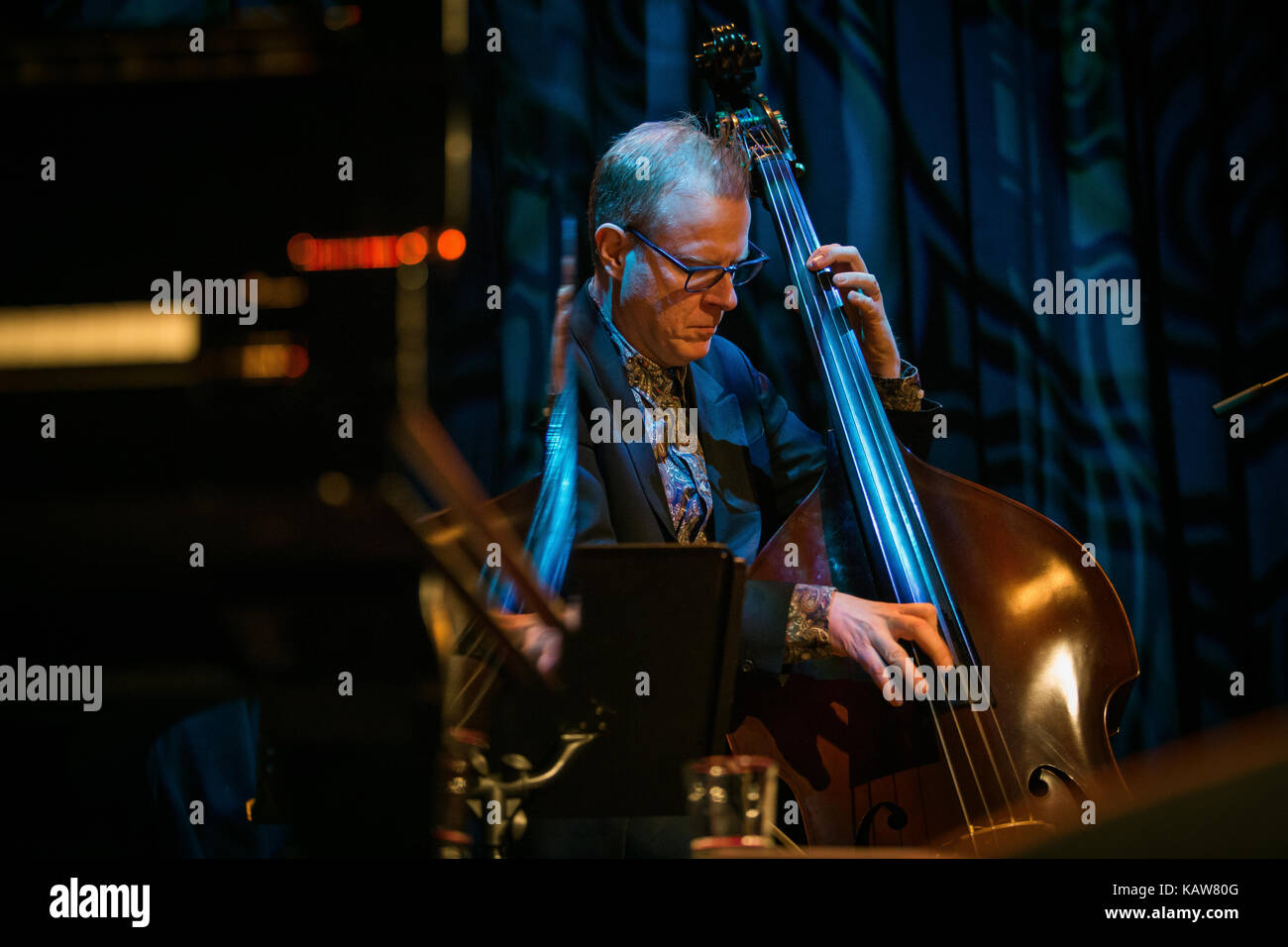 The Swedish bass player and jazz musician Hans Backenroth seen ...