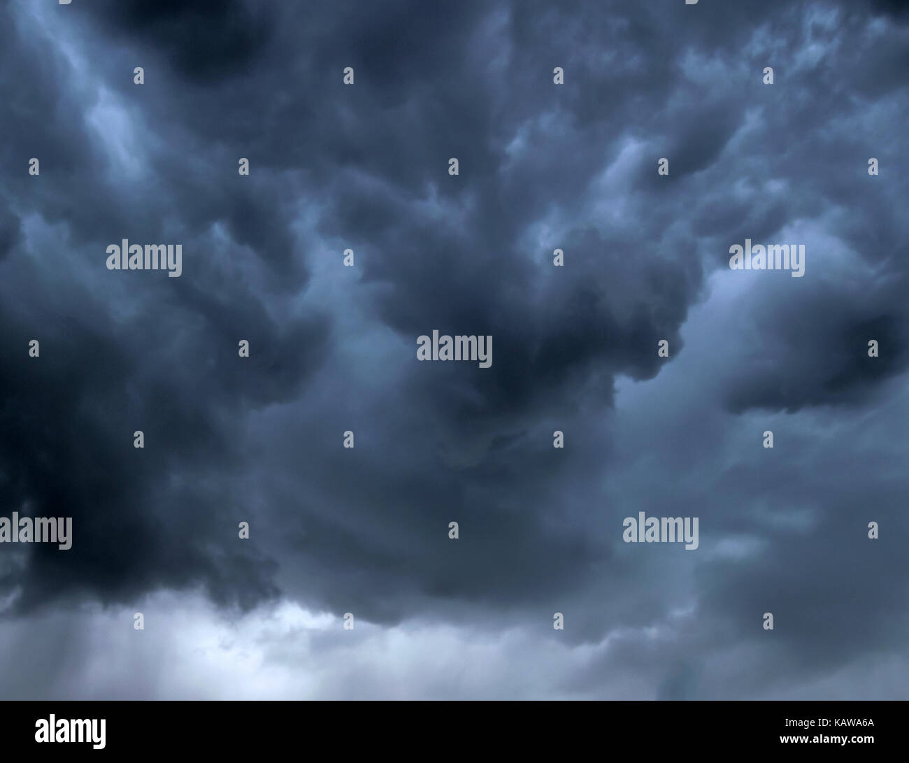 Sky rain, wind and dramatic storm clouds Stock Photo