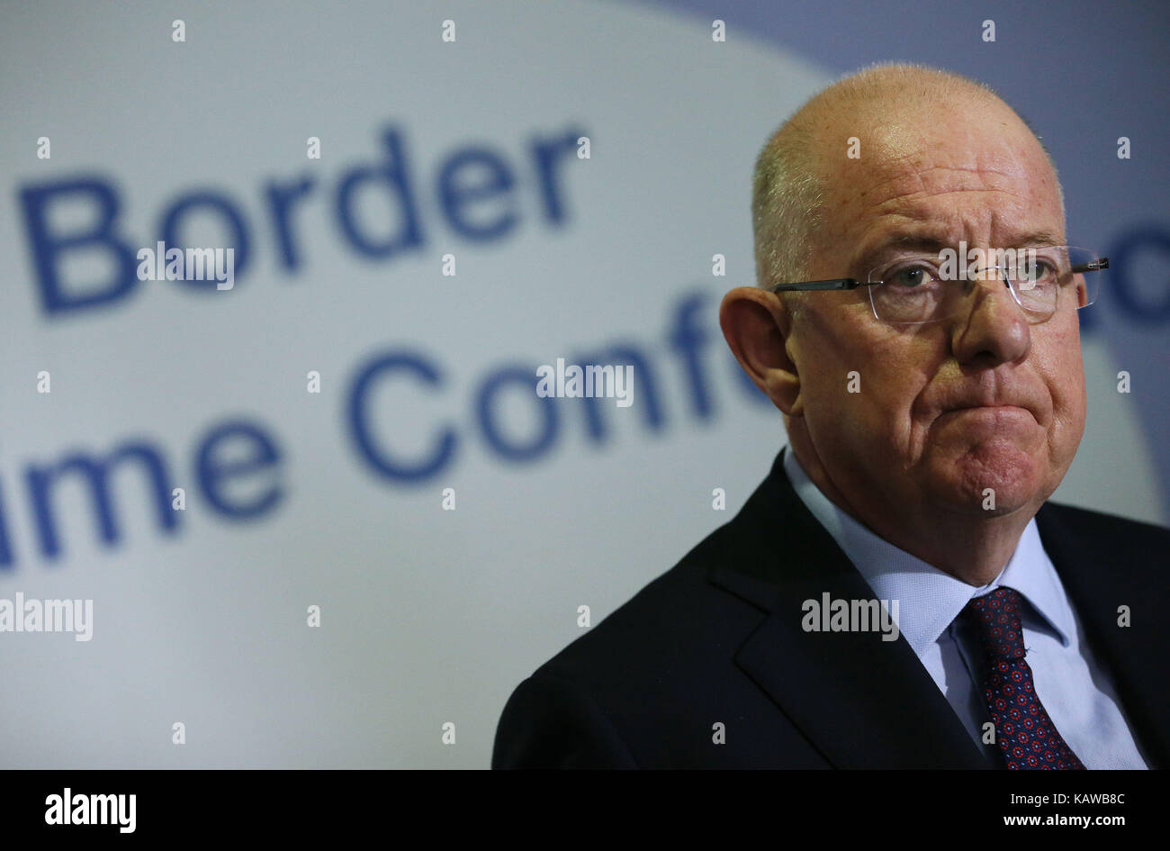 Justice Minister Charlie Flanagan Speaking To The Media During The Cross Border Conference On 8363