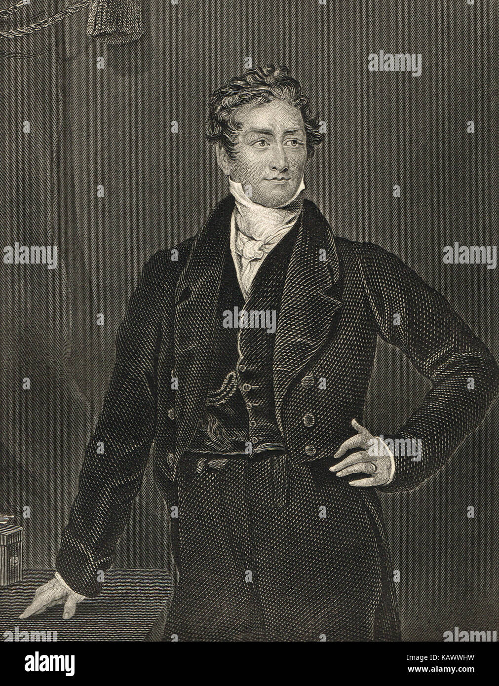 Sir Robert Peel, Served twice as Prime Minister of the United Kingdom (1834–1835 and 1841–1846) Stock Photo