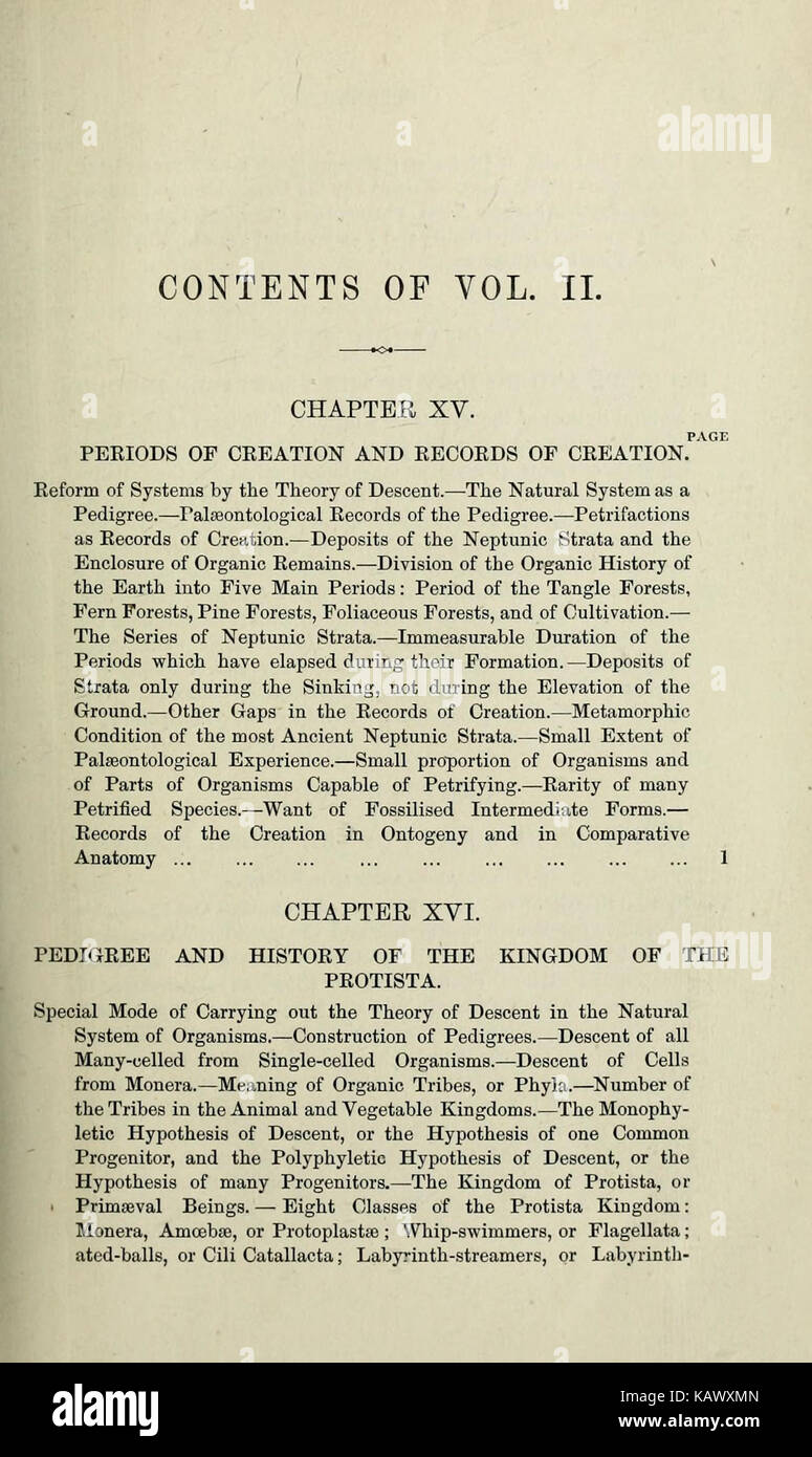 The history of creation or the development of the earth and its