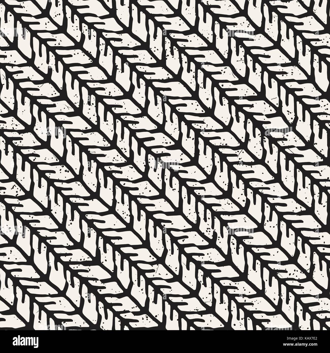 Seamless pattern with hand drawn brush strokes. Ink doodle grunge ...