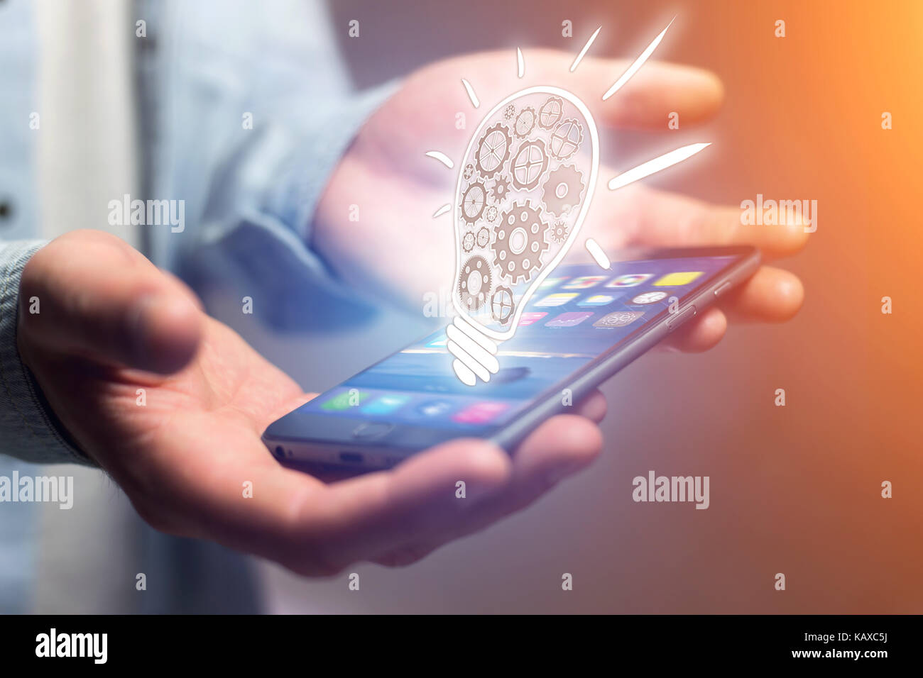 Setting Image Technology Concept view of setting a technology interface with cogwheel - Gear ...